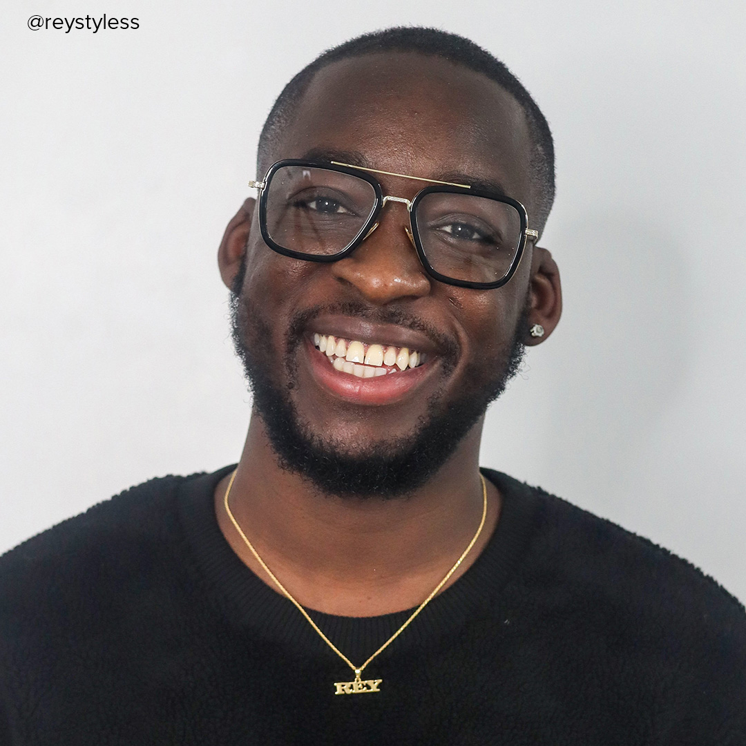 gold temple black frame aviator style glasses
