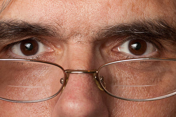 A men with bifocal lenses glasses