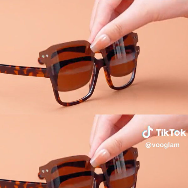 Tortoise shell magnetic frame glasses