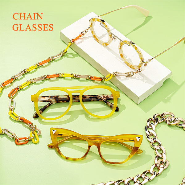 his blend of style and practicality is what makes chain glasses so appealing