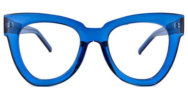 Judith blue color frame butterfly shaped glasses