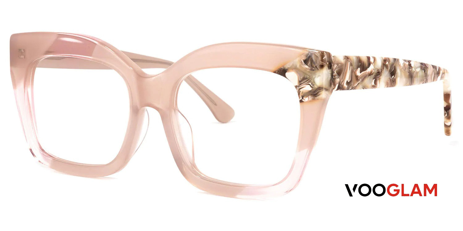Square pink frames