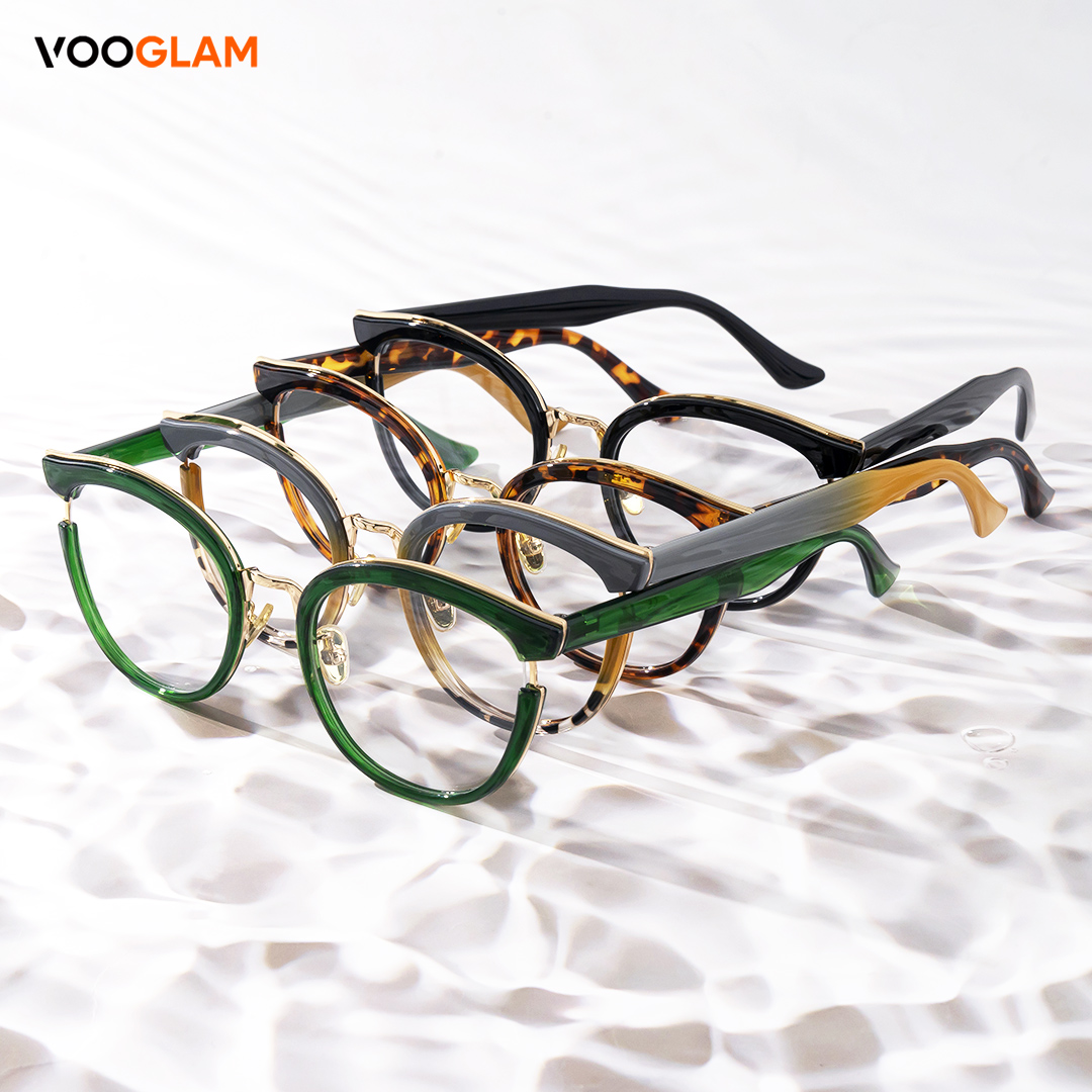 UV Protection Prescription Lenses Can Be Customized for Retro Tortoise Style Round Glasses