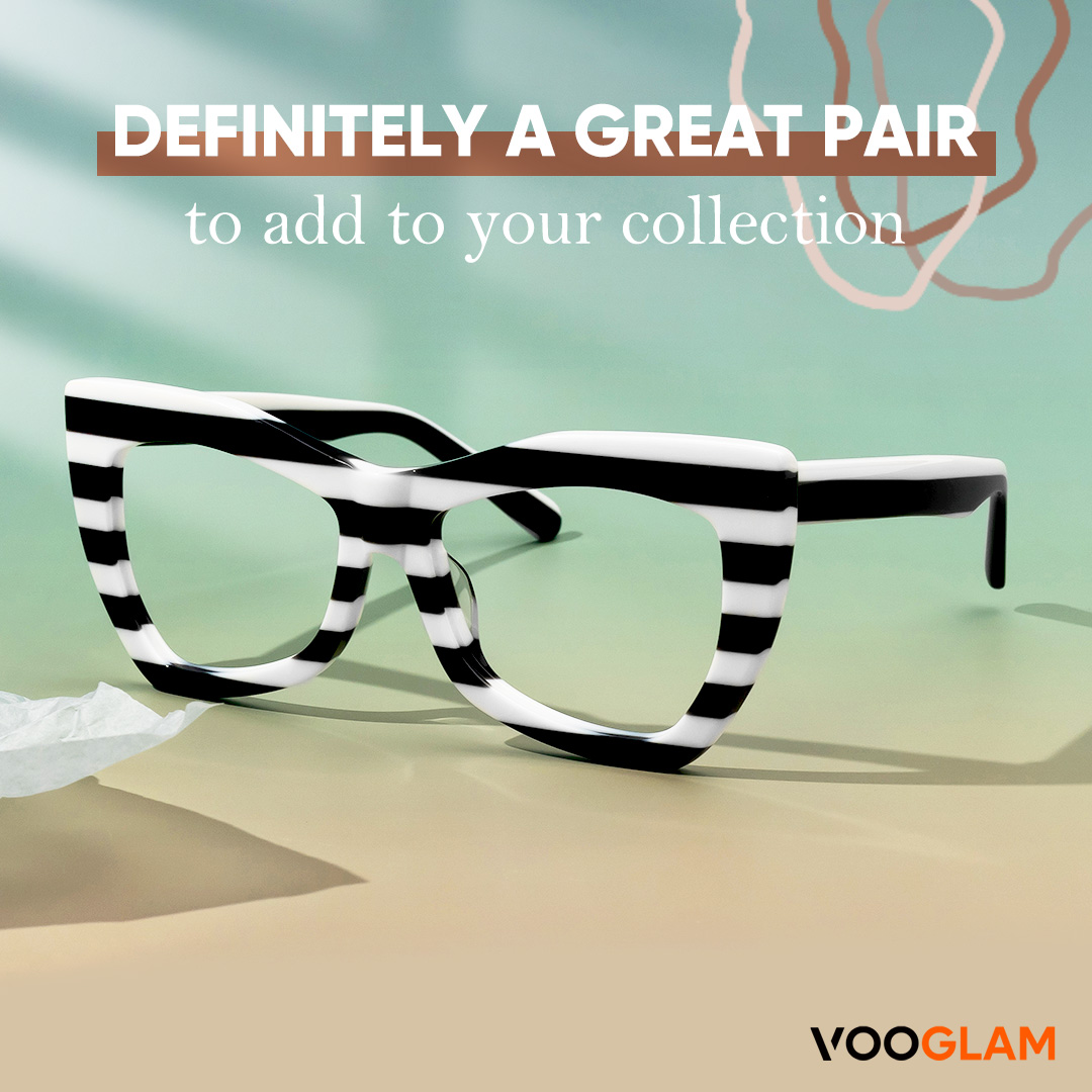 Payne Glasses Geometric Shape Black/White Color Eyeglasses